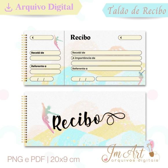 Talão de Recibo para Escola de Dança - Arquivo Digital