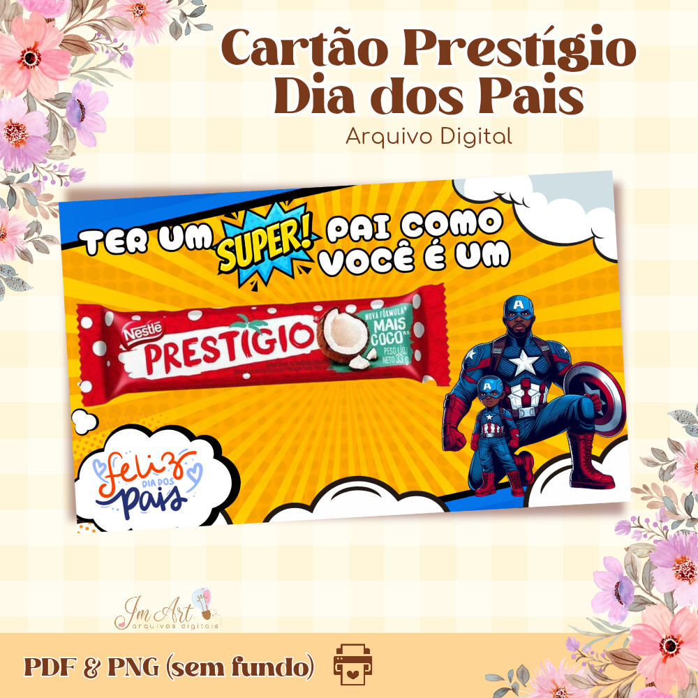 Kit Cartão Prestígio Dia dos Pais - Arte Digital