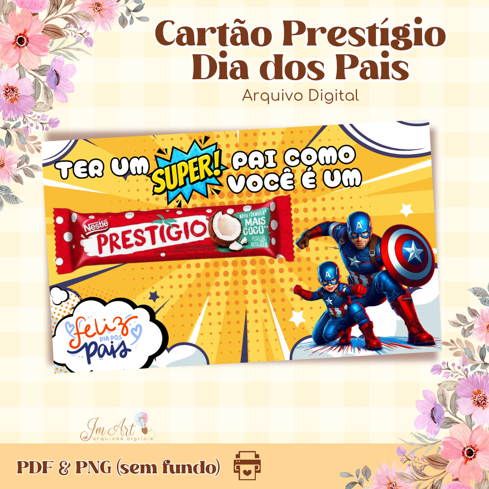 Kit Cartão Prestígio Dia dos Pais - Arte Digital