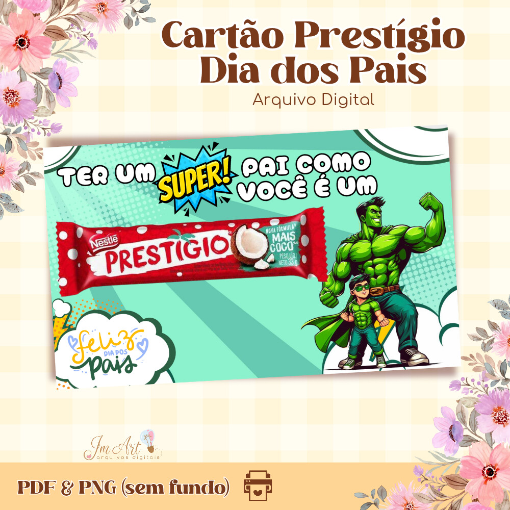 Kit Cartão Prestígio Dia dos Pais - Arte Digital