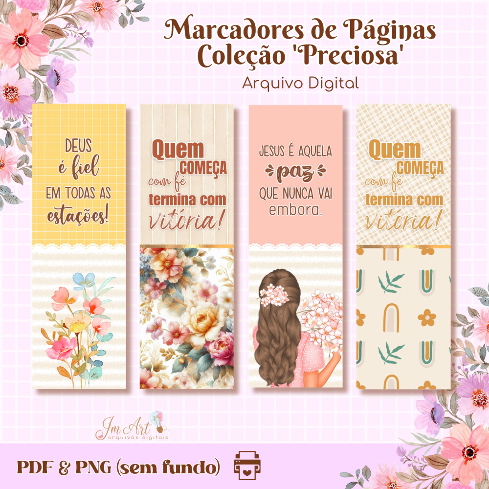 Kit Marca Páginas Coleção Preciosa - Arquivo Digital