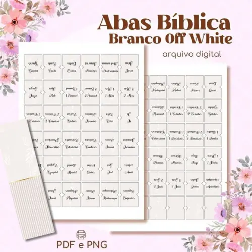 Abas Bíblicas Branco Off White - Arquivo Digital