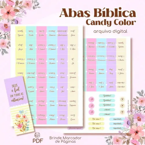 Abas Bíblicas Candy Color #031 - Arquivo Digital
