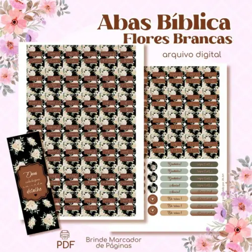 Abas Bíblicas Flores Brancas - Arquivo Digital