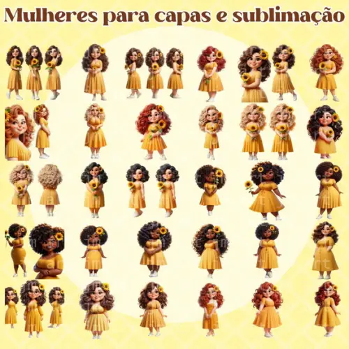 Arquivo digital Pack Mulheres Setembro Amarelo Girassol