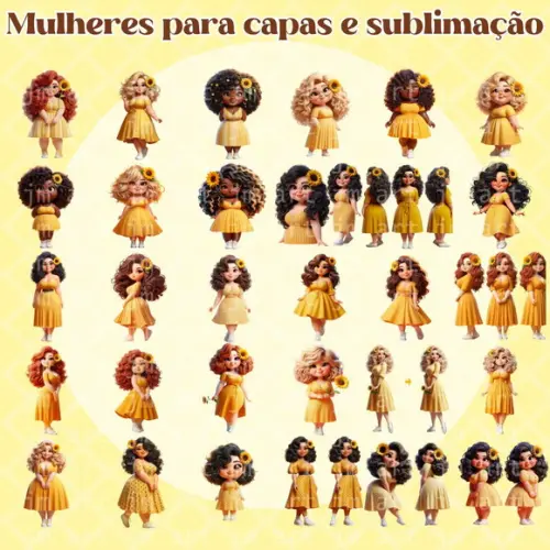 Arquivo digital Pack Mulheres Setembro Amarelo Girassol