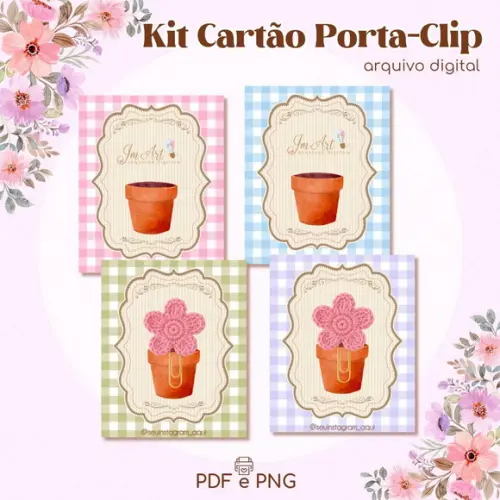 Kit Cartões Porta - Clips - Arquivo Digital