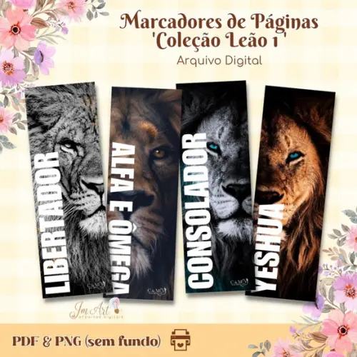 Marca Páginas Coleção Leão 1 - Arquivo Digital
