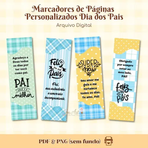 Marca Páginas Dia dos Pais 2 - Arquivo Digital
