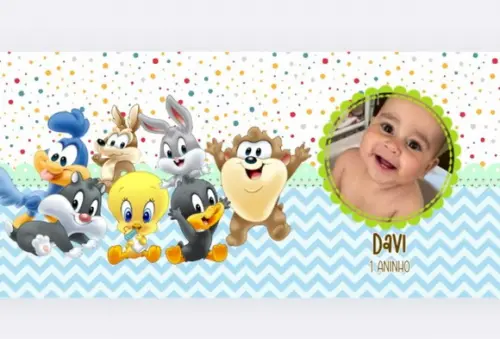 Rótulos para Lata Looney Tunes Baby Menino ( Arquivo Digital)