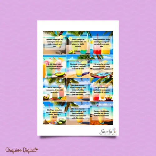 Tags para Drinks tropical - Arte Digital