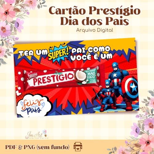 Kit Cartão Prestígio Dia dos Pais - Arte Digital
