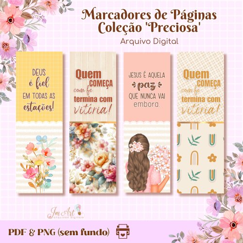 Kit Marca Páginas Coleção Preciosa - Arquivo Digital