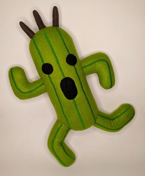 Boneco Cactuar Jogo Final Fantasy em Feltro