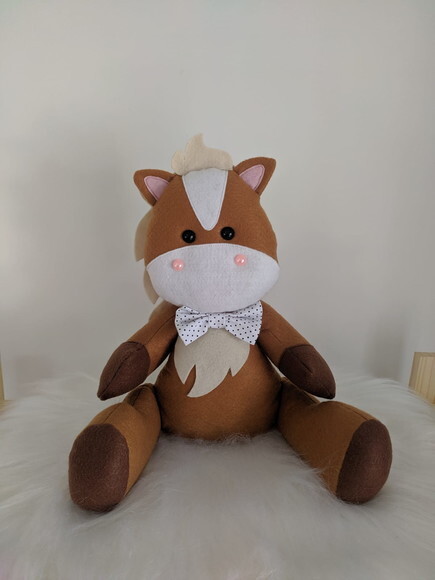 Cavalo em Feltro Fazendinha Decoração