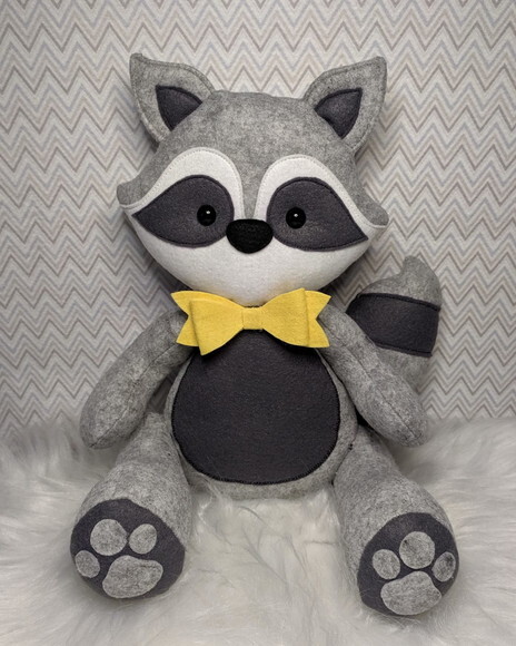 Guaxinim em Feltro para Decoração