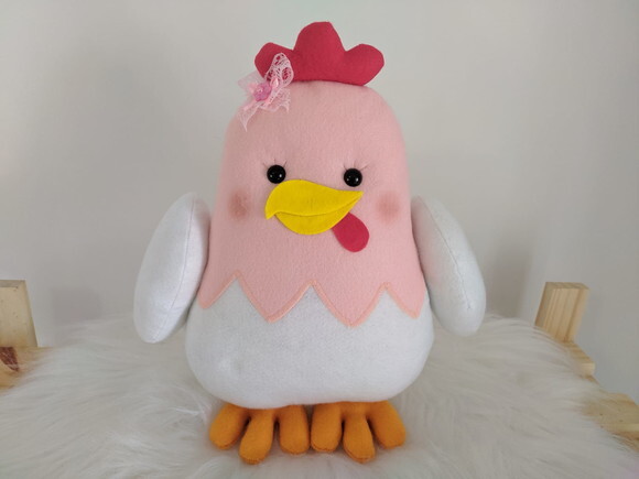 Galinha em Feltro Decoração Fazendinha