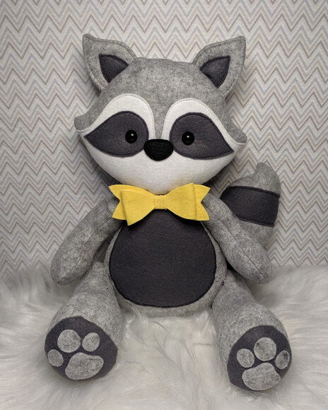 Guaxinim em Feltro para Decoração