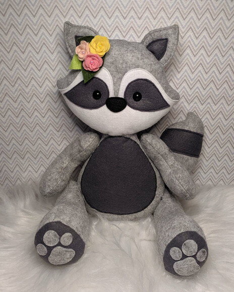 Guaxinim em Feltro para Decoração