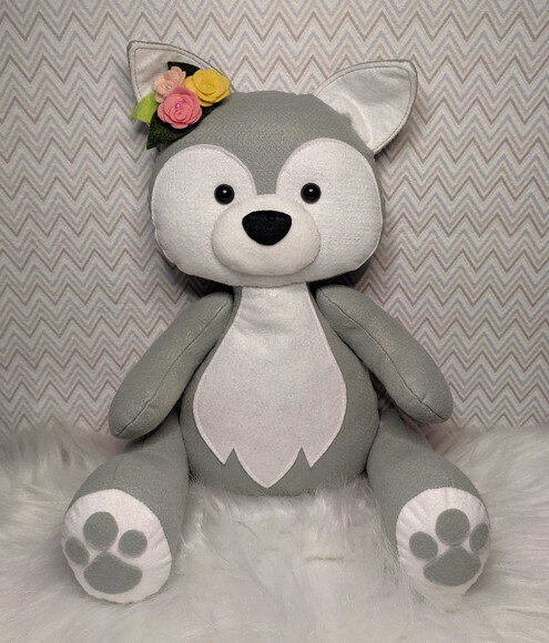 Lobo em Feltro Decoração Festa Bosque
