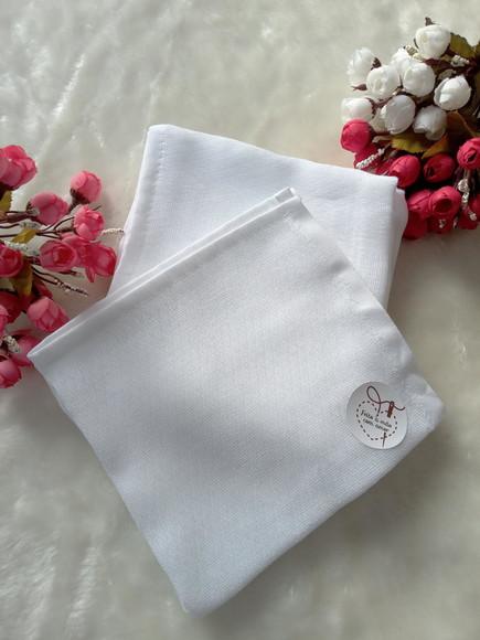 10x Fralda de Ombro Branca Comum 100% Algodão Bainha 36x80