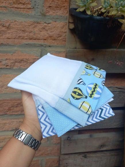 10x Fraldinha Boca, Babete, 100% Algodão, Enxoval do Bebê.