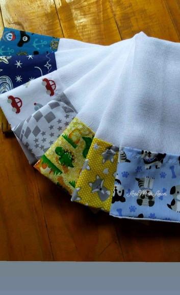 10x Fraldinha Boca, Babete, 100% Algodão, Enxoval do Bebê.