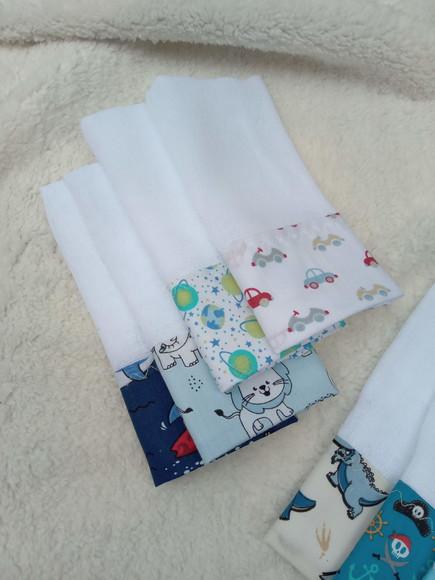 10x Fraldinha Pano Boca Macio Algodão Babete Enxoval do Bebê