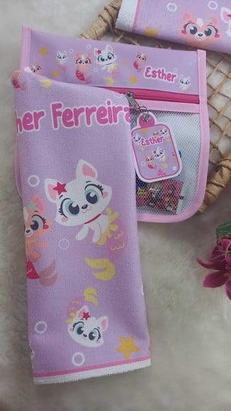 1x Estojo Higiene Bucal Personalizado, 6x Toalhinha Puket.