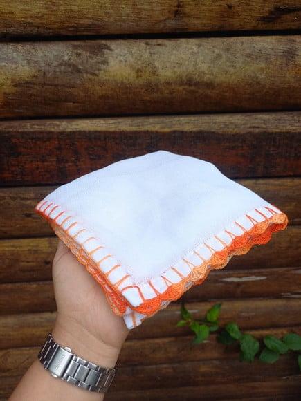 2x Fralda de Boca Crochê 100% Algodão Babita Paninho Bebê