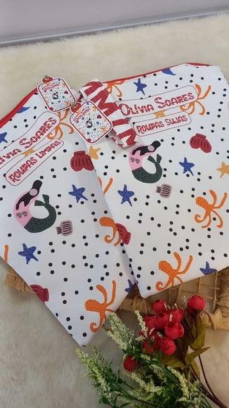 2x Saquinho para Roupas Suja e Limpa Personalizado Escolinha