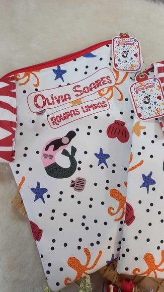 2x Saquinho para Roupas Suja e Limpa Personalizado Escolinha