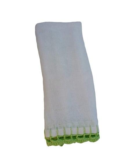 3x Fralda de Boca Crochê 100% Algodão Babita Paninho Bebê