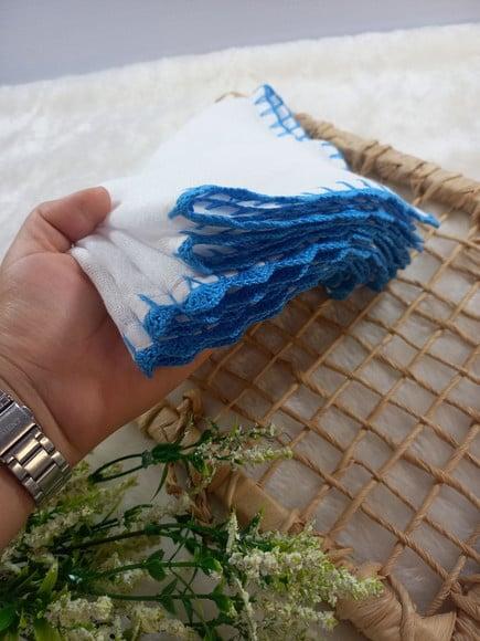 5x Fralda de Boca Crochê 100% Algodão Babita Paninho Bebê