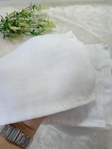 5x Fralda de Ombro Branca 100% Algodão em Bainha 36x80