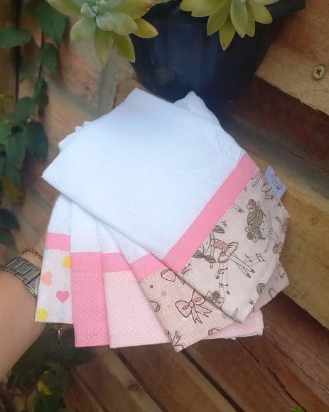 5x Fralda Pano, Boca, Babete, 100% Algodão, Enxoval do Bebê.