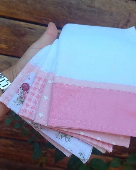 5x Fraldinha Boca, Babete, 100% Algodão, Enxoval do Bebê.