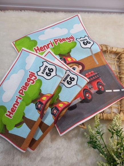 6x Toalhinha Personalizada Sublimação Toalha Bombeiro