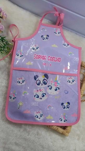 Avental Infantil Puket, Forrado com Plástico na Frente
