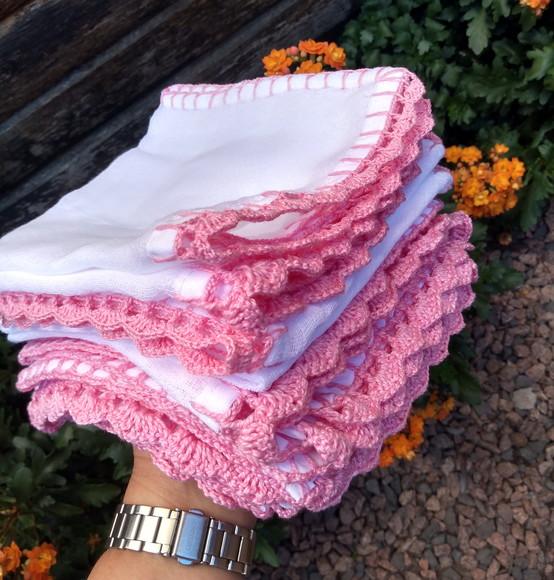 Conjunto, Fraldas de Pano Grossa Premium em Crochê.