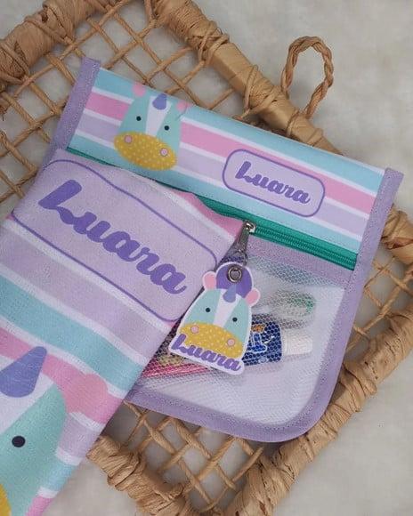 Estojo Higiene Bucal Personalizado com Toalhinha.