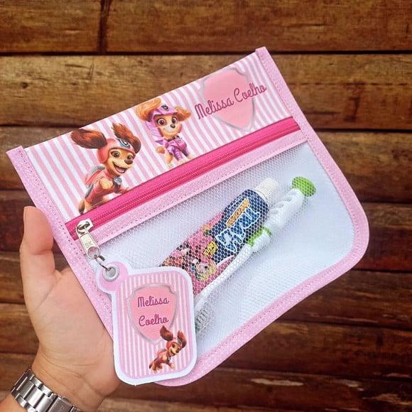Estojo Higiene Bucal Personalizado Escolinha Escovação Dente