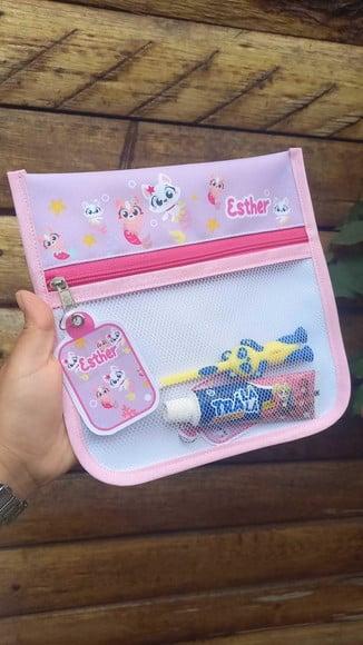 Estojo Higiene Bucal Personalizado Puket Nome Lista Escolar