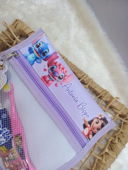 Estojo Higiene Bucal Personalizado Stitch, Angel