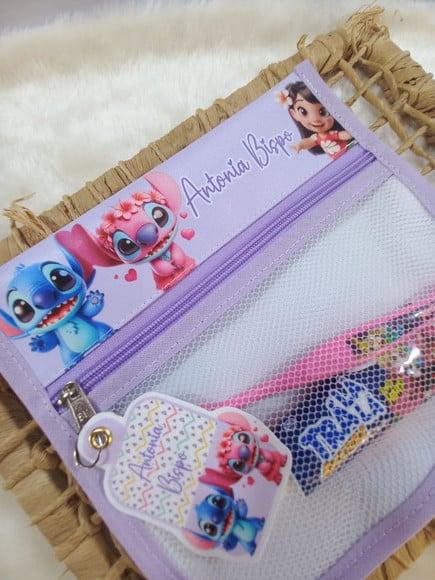 Estojo Higiene Bucal Personalizado Stitch, Angel