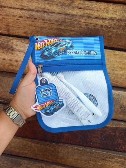 Estojo Higiene Bucal Personalizado Tema Nome com Alça