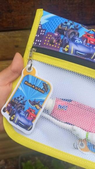 Estojo Higiene Bucal Personalizado Tema Nome Lista Escolar