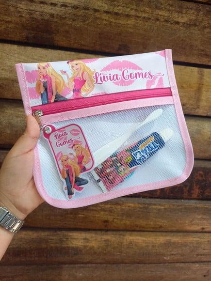 Estojo Higiene Bucal Personalizado Tema Nome Lista Escolar