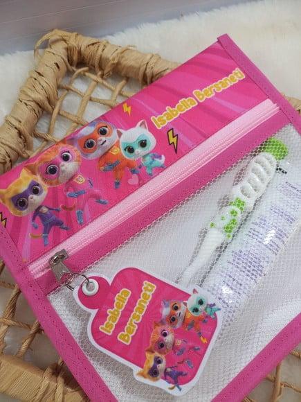 Estojo Higiene Bucal Personalizado Tema Nome Lista Escolar