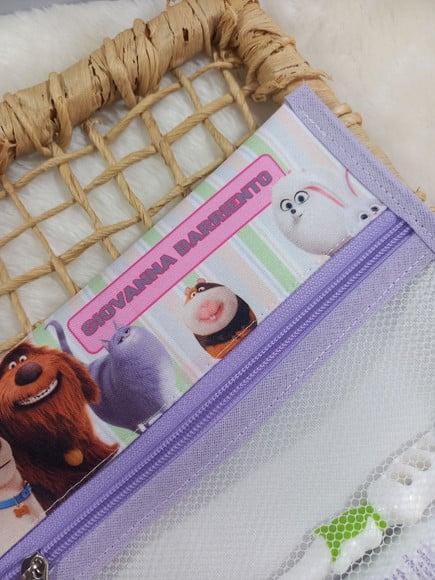 Estojo Higiene Bucal Personalizado Tema Nome Lista Escolar